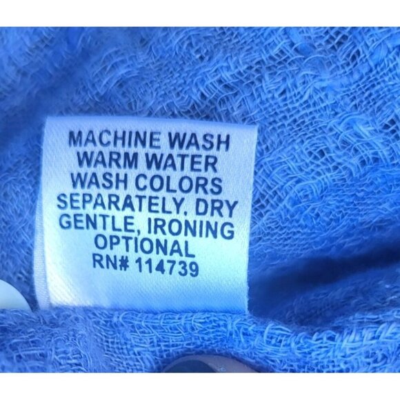 Flax by Jeanne Engelhart Linen Tunic Top Relaxed Button Front Lagenlook - Picture 12 of 15